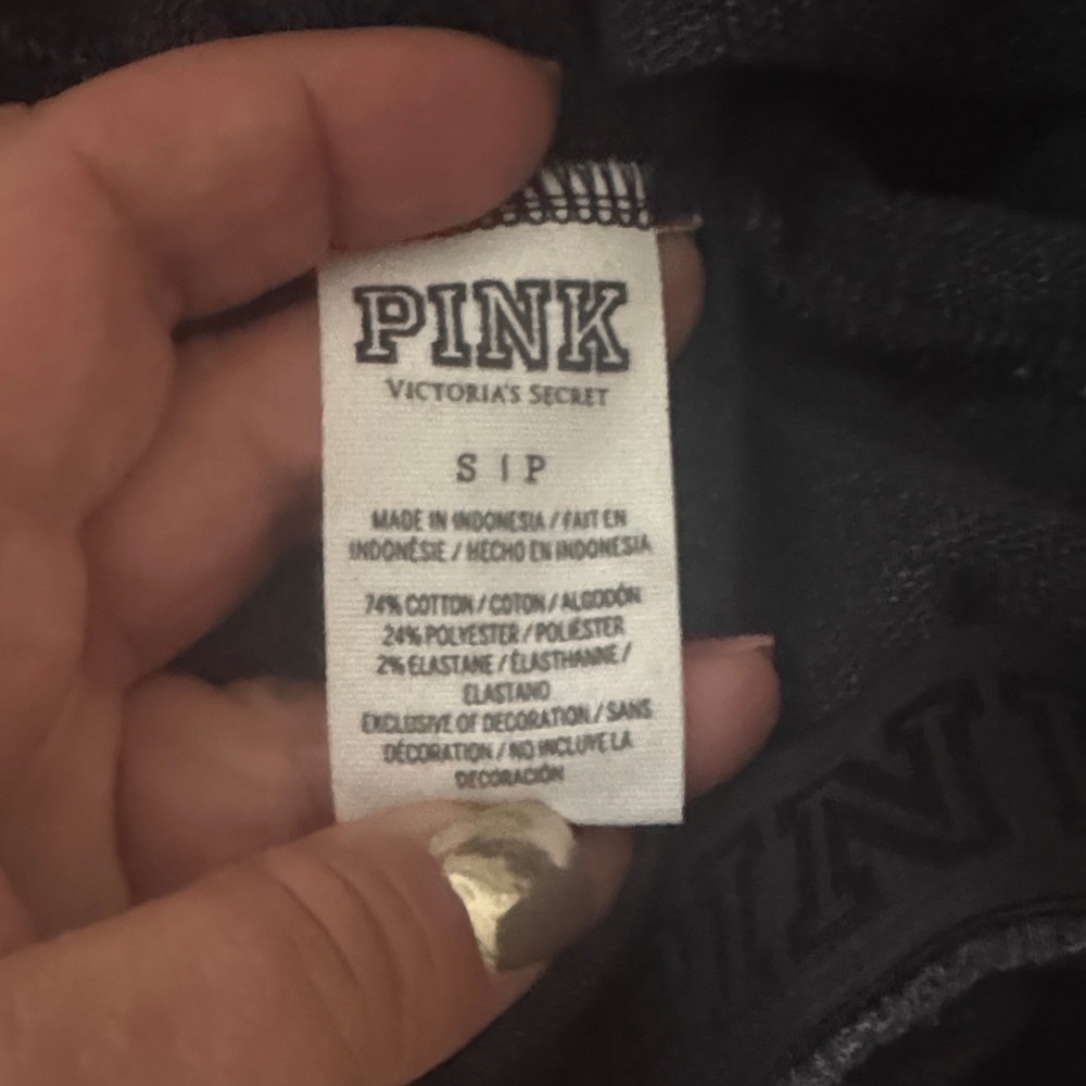Victoria's Secret PINK Black and White Joggers. Sz S - Picture 7 of 8